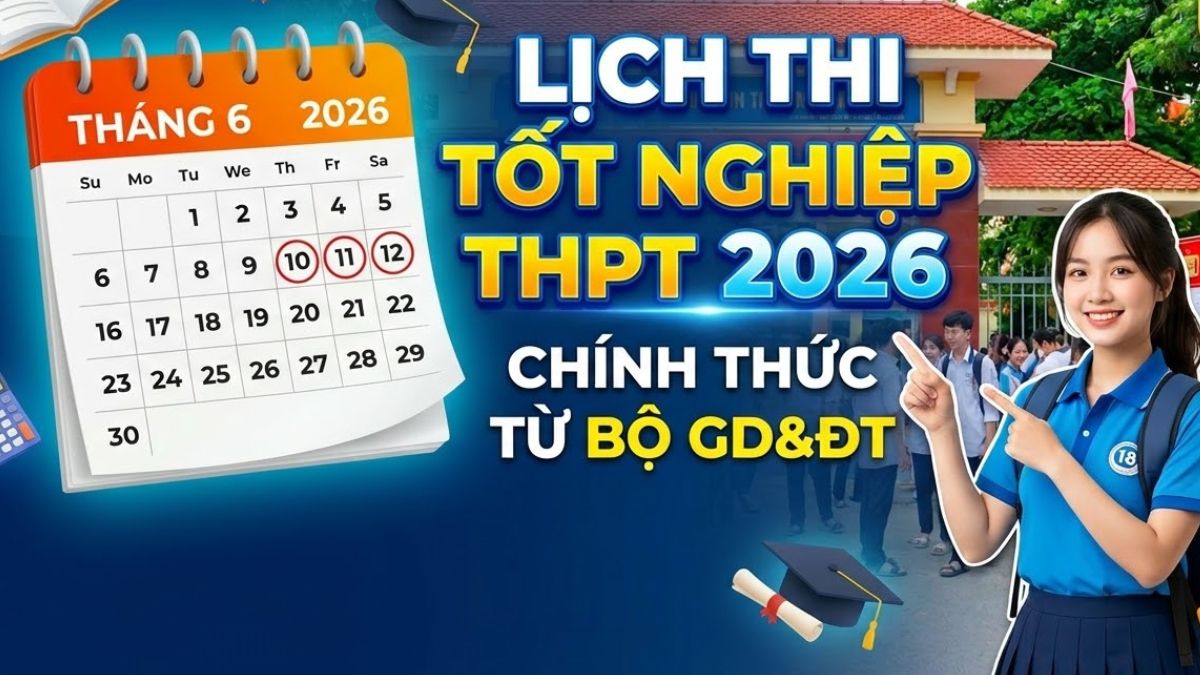 LỊCH THI TỐT NGHIỆP THPT NĂM 2026